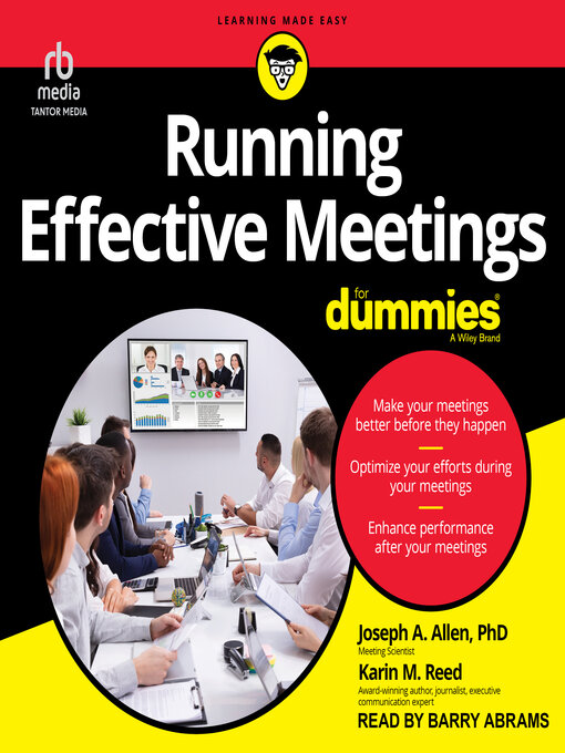 Title details for Running Effective Meetings For Dummies by Joseph A. Allen, PhD - Wait list